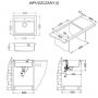 Zlewozmywak granitowy 59x50 cm czarny 1148162 Alveus Atrox zdj.2