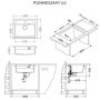 Zlewozmywak granitowy 59x50 cm czarny 1148162 Alveus Atrox zdj.3