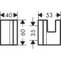 Axor Universal Rectangular 42611340 wieszak na ręcznik zdj.2