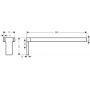 Axor Universal Rectangular 42622670 wieszak na ręcznik czarny zdj.2