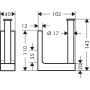 Uchwyt na papier toaletowy chrom 42654000 Axor Universal Rectangular zdj.2