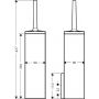 Axor Universal Rectangular 42655670 szczotka toaletowa ścienna czarna zdj.2
