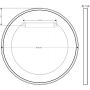 Lustro 60x60 cm okrągłe biały 42848700 Axor Universal Circular zdj.2