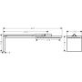 Axor ShowerComposition 12592670 deszczownica z ramieniem 42.5x11 cm prostokątna czarna zdj.2