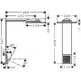 Axor ShowerComposition 12594000 deszczownica z ramieniem 23.8x23.8 cm prostokątna chrom zdj.2