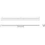 Element zewnętrzny odpływu 120 cm czarny 42524670 Axor Drain zdj.2
