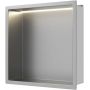 Półka wnękowa 30 cm stal B01010101091 Balneo Wall Box LED Inox zdj.3