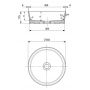 Umywalka 38x38 cm okrągła nablatowa niebieska 14780290325 Bocchi Sottile Slim Line zdj.2