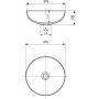 Umywalka 37.9x37.9 cm okrągła nablatowa 14940070125 Bocchi Sottile Slim Line zdj.2