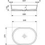 Umywalka 54.9x37.9 cm owalna nablatowa niebieska 15210290125 Bocchi Sottile Slim Line zdj.2