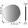 Lustro 70x70 cm z oświetleniem 301210000376 BD Art Luna zdj.2