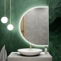 Lustro 130x65 cm z oświetleniem biały 5904107925219 Baltica Design Tiny Border Semi Round zdj.1