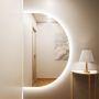 Lustro 150x85 cm z oświetleniem biały 5904107925288 Baltica Design Tiny Border Semi Round zdj.2