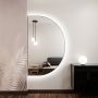 Lustro 150x85 cm z oświetleniem czarny 5904107925523 Baltica Design Tiny Border Semi Round zdj.1