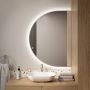 Lustro 150x95 cm z oświetleniem srebrny 5904107928487 Baltica Design Tiny Border Semi Round zdj.2