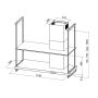 Okap przyścienny 120 cm czarny FRAOPKLDBK1201 Berg Frame zdj.2