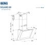 Okap kuchenny 55 cm kominowy czarny SOLOPSDBK6001 Berg Solaro zdj.2