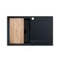 Zlewozmywak granitowy 78x50 cm czarny BRQ1911BK Berg Hobart zdj.1