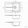 Zlewozmywak granitowy 78x50 cm czarny BRQ1911BK Berg Hobart zdj.2