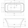 Wanna wolnostojąca 160x70 cm #WMMC160ASB Besco Assos S-Line zdj.2