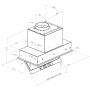 Okap kuchenny 60 cm podszafkowy czarny CDZ6001C Ciarko Design SU Mini zdj.2