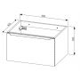 Szafka wisząca podumywalkowa 60x45.8 cm LEONARDOWHITE8260B1S Comad Leonardo White zdj.2