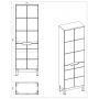 Szafka 60x33x187 cm boczna stojąca biała BALIWHITE805FSC Comad Bali White zdj.2