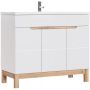 Szafka 100x46x84 cm podumywalkowa stojąca biała BALIWHITE825100CMFSC Comad Bali White zdj.1