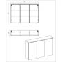 Szafka 100x20x69.4 cm z lustrem biała BALIWHITE845FSC Comad Bali White zdj.2