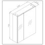 Szafka 60x16x75 cm z lustrem biała HAVANAWHITE8460 Comad Havana zdj.2