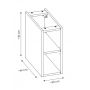 Szafka 20x44.5x46 cm dąb ICONICOAKCOASTEVOKE8101A Comad Coast Evoke zdj.4