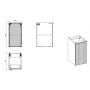 Szafka 30x39x57 cm zielona LINEREEDGREEND81301D Comad Line Reed Green zdj.2