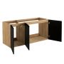 Szafka 120x46x57 cm czarna-dab LUXORBLACK821203D Comad Luxor Black zdj.4