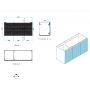 Szafka 120x46x57 cm czarna-dab LUXORBLACK821203D Comad Luxor Black zdj.2