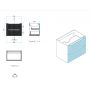 Szafka 70x46x57 cm czarna-dab LUXORBLACK82702S Comad Luxor Black zdj.2