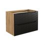 Szafka 80x46x57 cm czarna-dab LUXORBLACK82802S Comad Luxor Black zdj.1