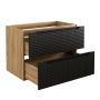 Szafka 80x46x57 cm czarna-dab LUXORBLACK82802S Comad Luxor Black zdj.4