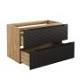 Szafka 90x46x57 cm czarna-dab LUXORBLACK82902S Comad Luxor Black zdj.4