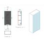 Szafka 35x19x75 cm czarna-dab LUXORBLACK83351D Comad Luxor Black zdj.2