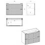 Szafka 80x39x57 cm podumywalkowa wisząca czarna NOVABLACKD282802S Comad Nova Black zdj.2