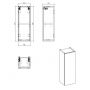 Szafka 20x18.9x57 cm dąb NOVAOAKA83201DW8302A Comad Nova Oak zdj.2