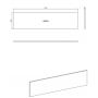Blat 160.4x40 cm dąb NOVAOAKA89160 Comad Nova Oak zdj.2