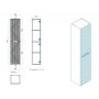 Szafka 35x33x170 cm czarna-dab OCEANBLACK80022D Comad Ocean Black zdj.2