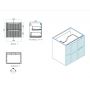 Szafka 60x46x57 cm czarna-dab OCEANBLACK82602S Comad Ocean Black zdj.2