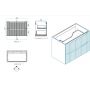 Szafka 80x46x57 cm czarna-dab OCEANBLACK82802S Comad Ocean Black zdj.2