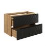 Szafka 90x46x57 cm czarna-dab OCEANBLACK82902S Comad Ocean Black zdj.4