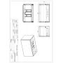 Szafka 80x46x45.6 cm podumywalkowa wisząca czarna SANTAFEBLACK8280B2S Comad Santa Fe Black zdj.2