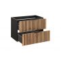 Szafka 80x46x57 cm podumywalkowa wisząca czarna-dąb XILOBLACKWOTAN8280D2S Comad Xilo zdj.1