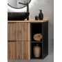 Szafka 80x46x57 cm podumywalkowa wisząca czarna-dąb XILOBLACKWOTAN8280D2S Comad Xilo zdj.10