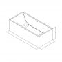 Wanna wolnostojąca 170x80 cm prostokątna biała W1700WRT4ZPRZELEWEM Cristalstone Linea Ideal zdj.2